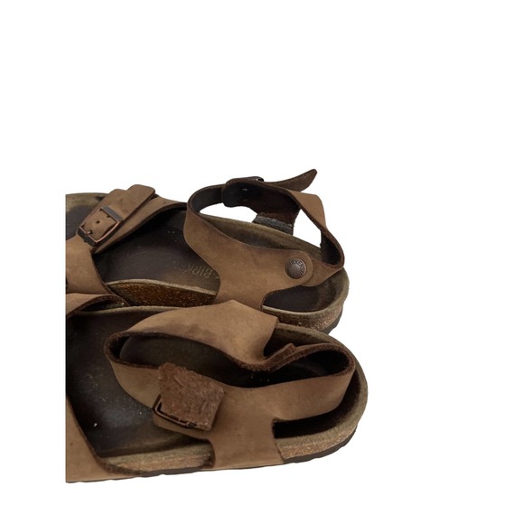 Birkenstock Milano Brown Leather Ankle Strap Buckle Sandals Size 37 LS - Picture 5 of 9